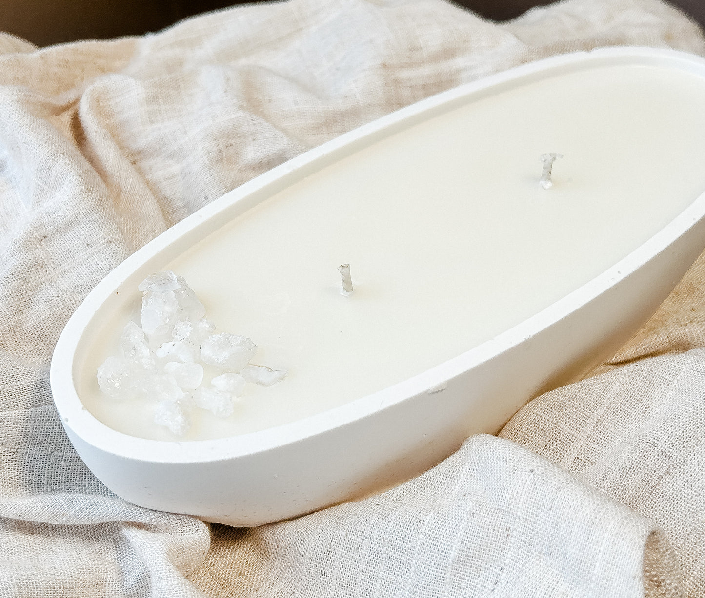 Slow Night' Essential Oil Crystal Candle -